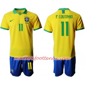 Maillot/Tenue Brésil P. COUTINHO 11 Enfant Domicile Copa América 2019